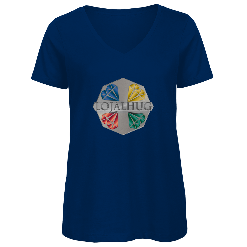 Damen Premium Bio V-Neck T-Shirt Lojalhug