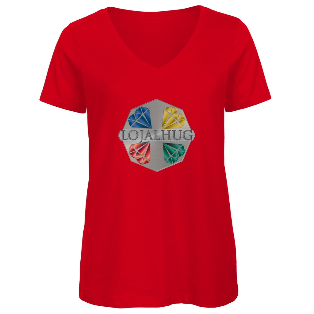 Damen Premium Bio V-Neck T-Shirt Lojalhug