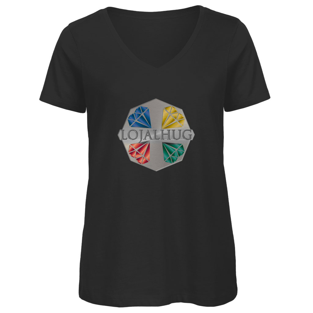 Damen Premium Bio V-Neck T-Shirt Lojalhug