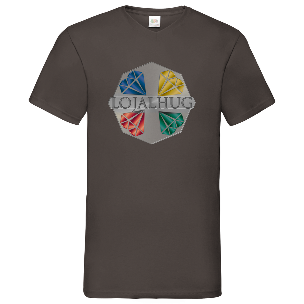 Herren Basic V-Neck T-Shirt Lojalhug