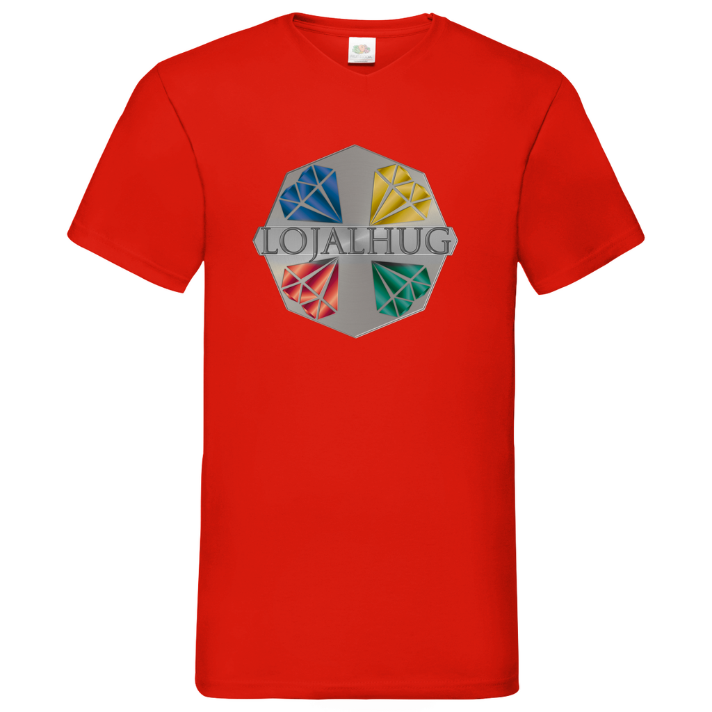 Herren Basic V-Neck T-Shirt Lojalhug